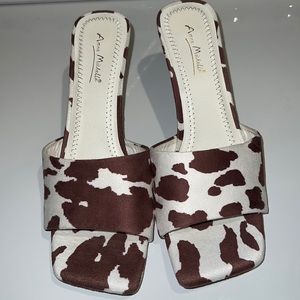 Cow print Mule